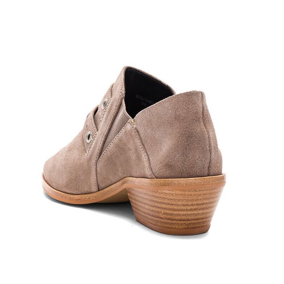 REBECCA MINKOFF Sand Austen Buckles Ankle BOOTIES Shoes 8.5 Beige Suede NEW $164 - Picture 3 of 12